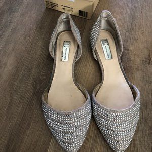 INC studded silver flats size 9